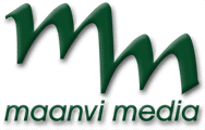 Maanvi Media logo.